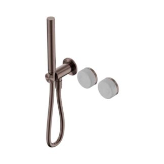 Nero Serenity Progressive Shower System With Carrara Handle And Slim Shower Brushed Bronze