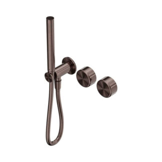 Nero Serenity Progressive Shower System With Metal Handle And Slim Shower Brushed Bronze