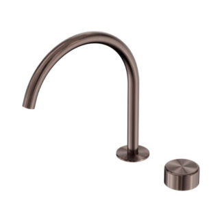 Nero Serenity Progressive Bath/Kitchen Mixer Arc Spout With Metal Handle Brushed Bronze