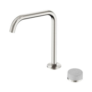Nero Serenity Progressive Bath/Kitchen Mixer Edge Spout With Carrara Handle Brushed Nickel
