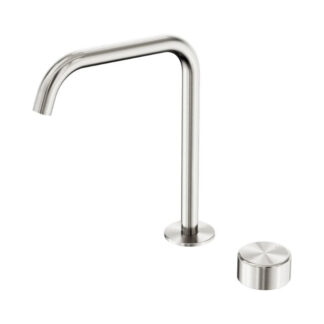 Nero Serenity Progressive Bath/Kitchen Mixer Edge Spout With Metal Handle Brushed Nickel