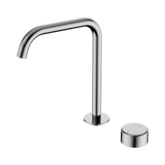 Nero Serenity Progressive Bath/Kitchen Mixer Edge Spout With Metal Handle Chrome