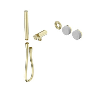 Nero Serenity Progressive Shower System With Carrara Handle And Slim Shower Trim Kit Only Brushed Gold