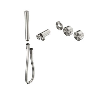 Nero Serenity Progressive Shower System With Metal Handle And Slim Shower Trim Kit Only Brushed Nickel