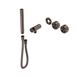 Nero Serenity Progressive Shower System With Metal Handle And Slim Shower Trim Kit Only Brushed Bronze