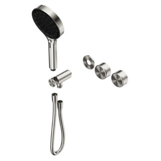 Nero Serenity Progressive Shower System With Metal Handle And Serenity Hand Shower Trim Kit Only Brushed Nickel