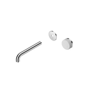 Nero Serenity Progressive Wall Basin Mixer 185mm Spout With Carrara Handle Trim Kit Only Chrome