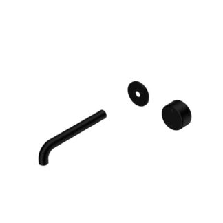 Nero Serenity Progressive Wall Basin Mixer 185mm Spout With Metal Handle Trim Kit Only Matte Black