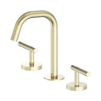 Nero Mecca Lever Basin Set Edge Spout Brushed Gold