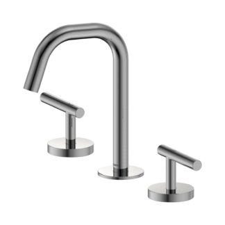 Nero Mecca Lever Basin Set Edge Spout Chrome