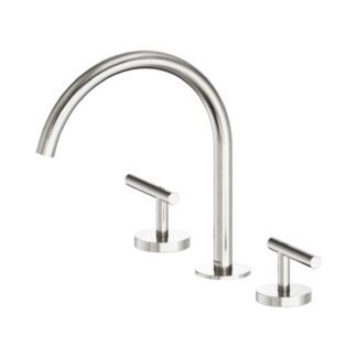 Nero Mecca Lever Bath/Kitchen Set Arc Spout Brushed Nickel