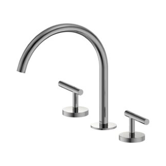 Nero Mecca Lever Bath/Kitchen Set Arc Spout Chrome