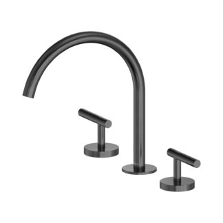 Nero Mecca Lever Bath/Kitchen Set Arc Spout Gun Metal