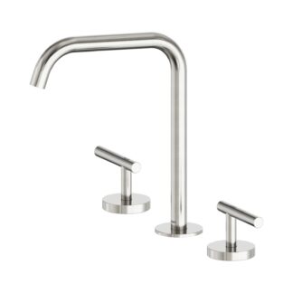 Nero Mecca Lever Bath/Kitchen Set Edge Spout Brushed Nickel