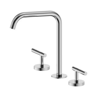 Nero Mecca Lever Bath/Kitchen Set Edge Spout Chrome
