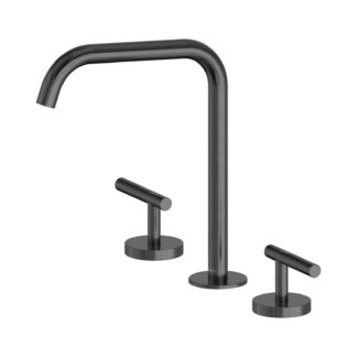 Nero Mecca Lever Bath/Kitchen Set Edge Spout Gun Metal