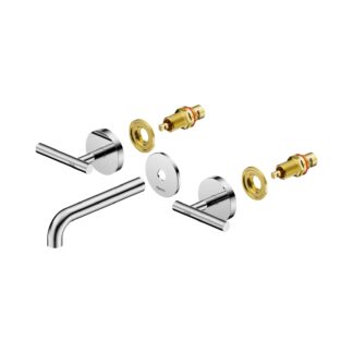 Nero Mecca Lever Wall Basin/Bath Set 160mm Spout Trim kits Only Chrome