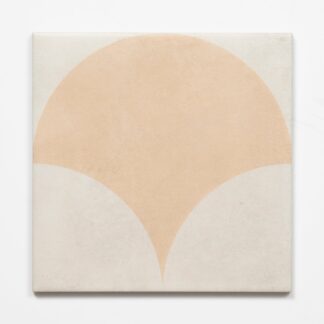 Sample of Meander Beige Fish Scale Porcelain Tile P3