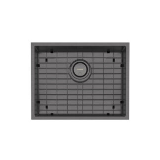 Phoenix 4000 Series Single Bowl Sink 573 x 446mm Brushed Carbon