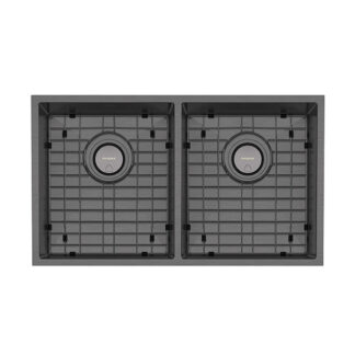 Phoenix 4000 Series Double Bowl Sink 772 x 446mm Brushed Carbon
