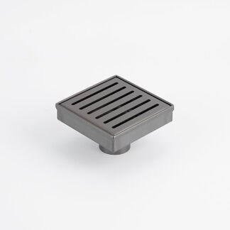 Radiant Square Slotted Floor Grate (Gun Metal Grey) 100mm x 100mm (74mm Outlet)