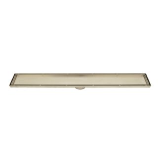 Radiant Tile Insert Linear Shower Grate - Warm Brushed Nickel