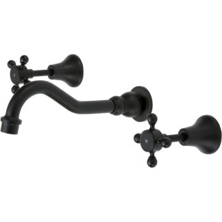 Fienza Lillian Shepherds Crook Bath Set - Matte Black