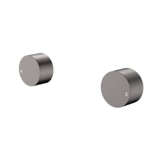 Fienza Kaya Round Wall Taps Gun Metal