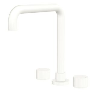 Fienza Kaya Round Taps Squareline Hob Outlet Set Matte White