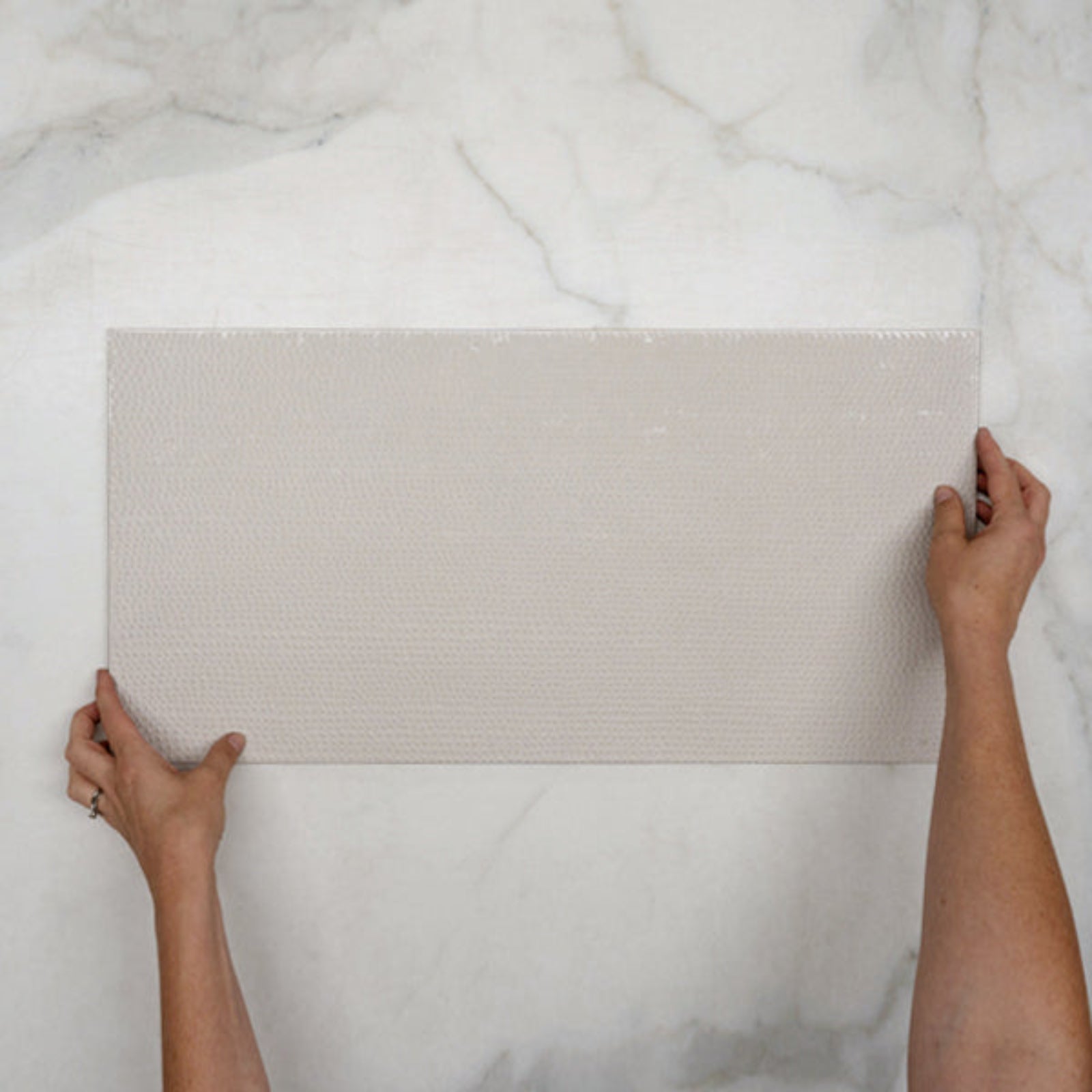 Taupe Olivia Decor Tile 300 x 600 x 10mm Italian Porcelain Sample