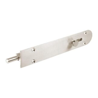 Zanda Radiused Reverse Barrel Bolt 200 x 36mm Brushed Nickel