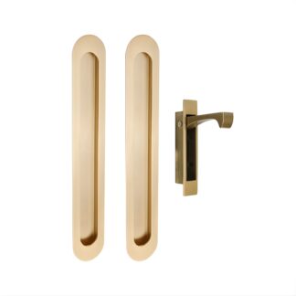 Zanda Duke Flush Pull Kit 250 x 40mm Satin Brass