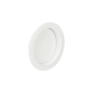 Zanda Round Cavity Sliding Passage Door Handle Kit White