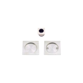 Zanda Square Cavity Sliding Passage Door Handle Kit Stainless Steel