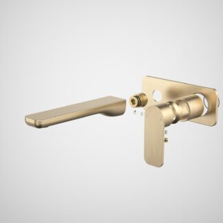 Caroma Luna II Wall Basin/Bath Mixer Trim Kit 180mm - Brushed Brass