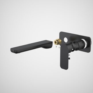 Caroma Luna II Wall Basin/Bath Mixer Trim Kit 180mm - Satin Black