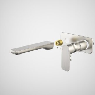 Caroma Luna II Wall Basin/Bath Mixer Trim Kit 180mm - Brushed Nickel