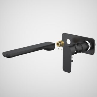 Caroma Luna II Wall Basin/Bath Mixer Trim Kit 220mm - Satin Black