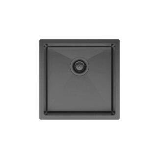 Fienza Hana Single Bowl Sink 32L Carbon Metal Includes Sink Protect Top/Undermount 450X450X200mm