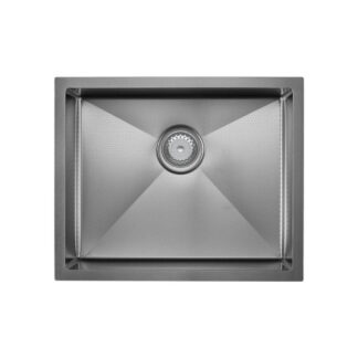 Fienza Hana Single Bowl Sink 40L Anti Scratch Gun Metal 550X450X200mm