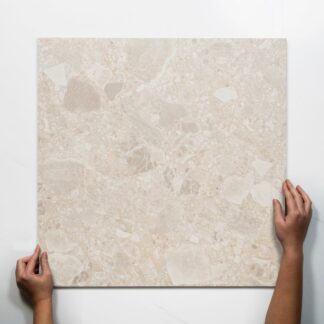 Southside Beige Terrazzo External Porcelain Tile P5 600mm x 600mm