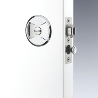 Lockwood Symmetry Round Cavity Sliding Door Privacy Set Chrome Plate Dp