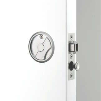 Lockwood Symmetry Round Cavity Sliding Door Privacy Set Satin Pearl Dp