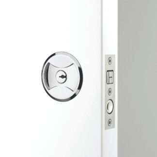 Lockwood Symmetry Round Cavity Sliding Door Entrance Set Chrome Plate Dp