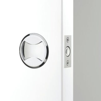Lockwood Symmetry Round Cavity Sliding Door Passage Set Chrome Plate Dp