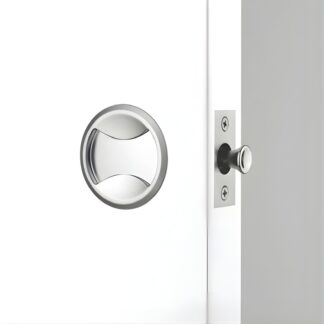 Lockwood Symmetry Round Cavity Sliding Door Passage Set Satin Pearl Dp