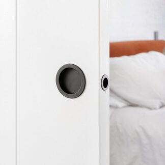 Zanda Visca Round Flush Pull Kit Matte Black