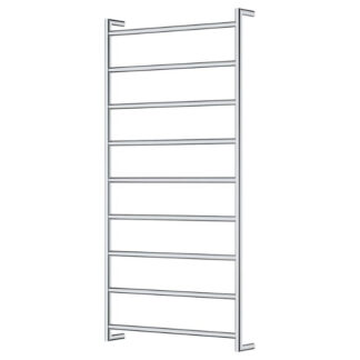 Fienza Kaya Round Heated Towel Rail 600X1200X100mm 9 Bars Chrome