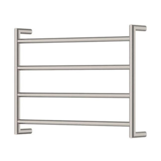 Fienza Kaya Round Heated Towel Rail 600X450X100mm 4 Bars Brushed Nickel
