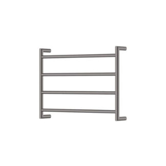 Fienza Kaya Round Heated Towel Rail 600X450X100mm 4 Bars Gun Metal